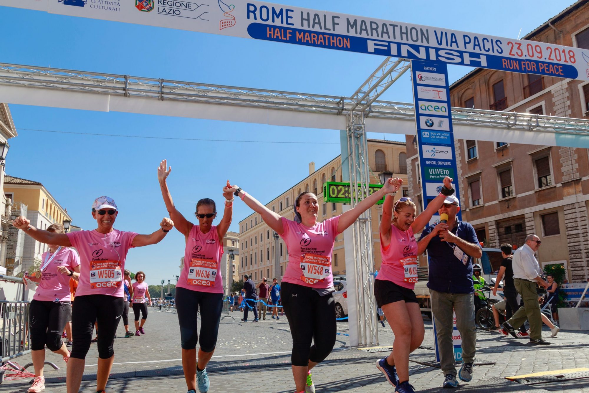 Group of people taking part in a charity run